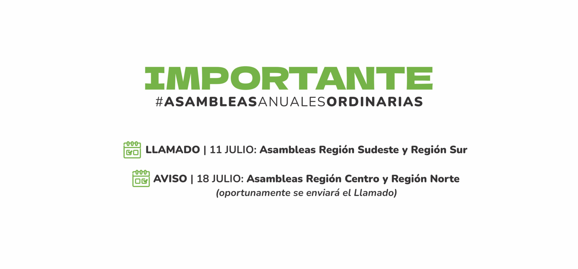 Asambleas Regionales 2026