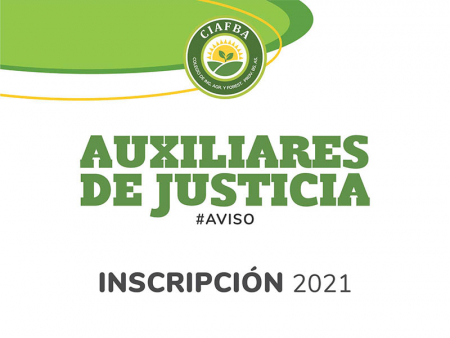 Inscripción Auxiliares de Justicia 2021
