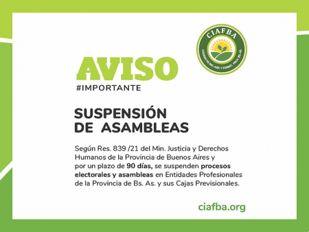 Suspensión de procesos electorales y asambleas