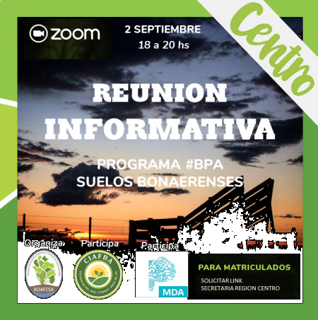Programa #BPA Suelos Bonaerenses - REUNION INFORMATIVA